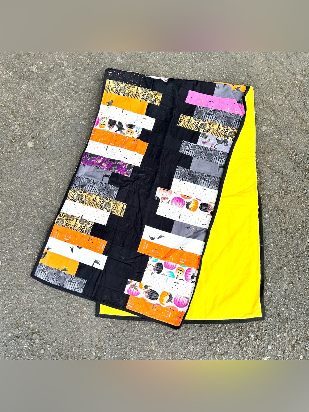 Handmade Quilted Halloween Quilt Table Runner